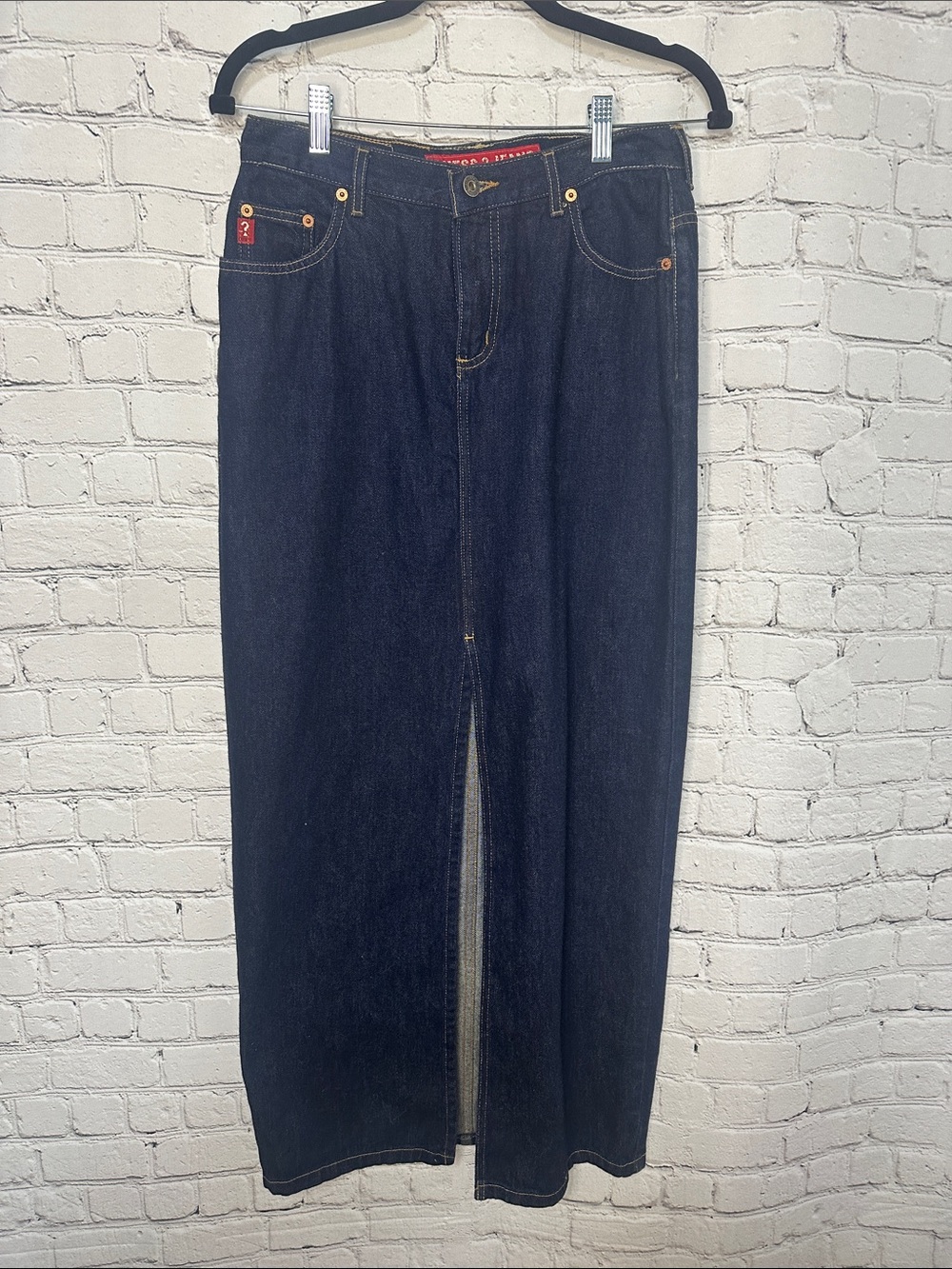 GUESS Jeans Y2K Dark Wash Denim Maxi Skirt 30